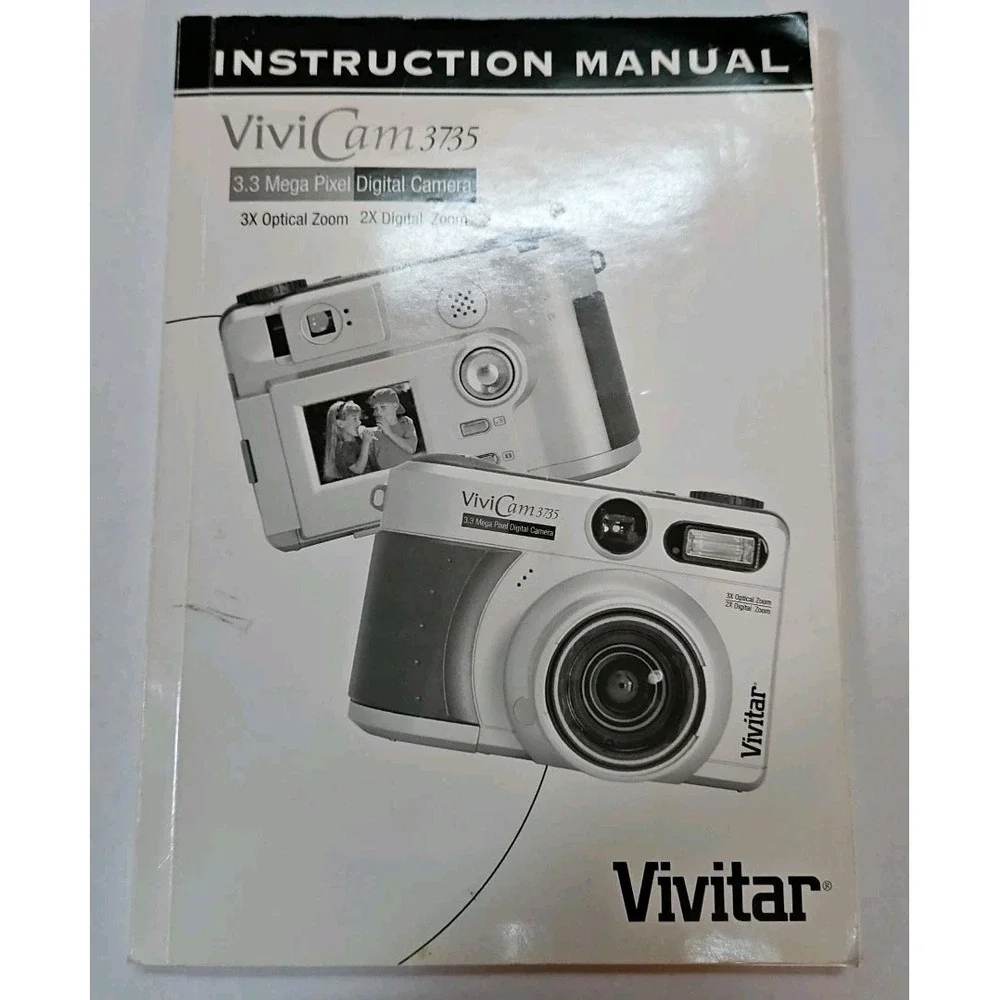 Vivitar Vivicam‎ 3735 3.3MP Digital Camera INSTRUCTION BOOKLET USER MANUAL